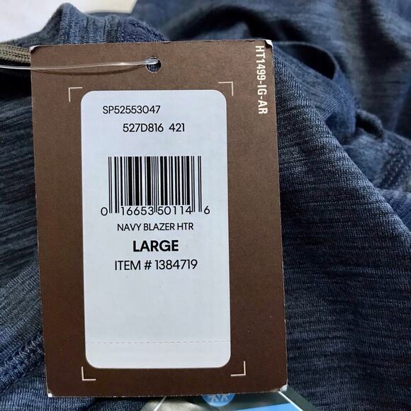 G.H. Bass NWT Blue Performance Shirt Men L - Picture 9 of 10